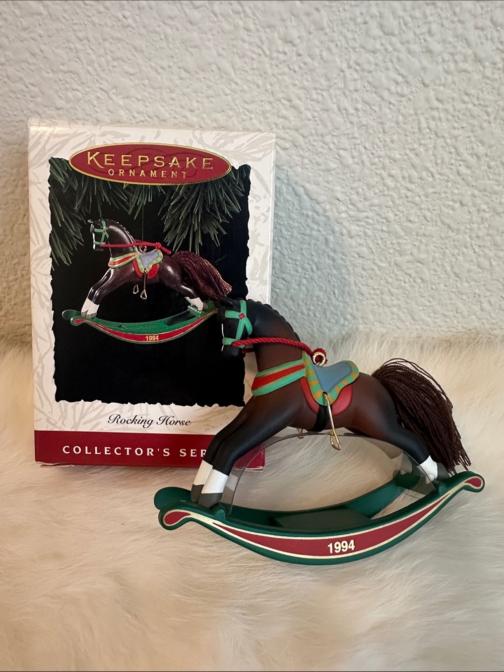 Hallmark Keepsake 1994 Brown Rocking Horse Christmas Ornament